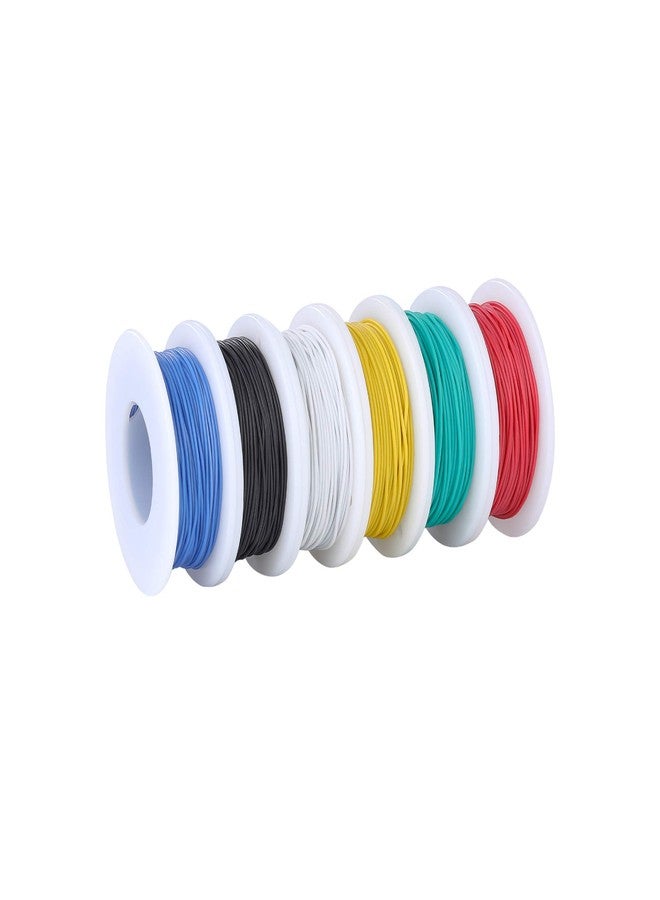 TUOFENG 28 awg Wire Solid Core Hookup Wires-6 Different Colored Jumper Wire 50 ft Each, 28 Gauge Tinned Copper Wire PVC (OD: 1.17mm) Hook up Wires Kit - Image 4